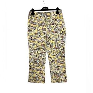 𝅺harold’s Printed Yellow Cropped / Ankle Pants